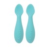 Nuby Silicone Mini 2 Pack Spoons, Baby Led Weaning, 4+m,