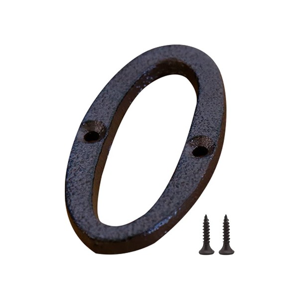 Zayookey Cast Iron House Numbers with Screws, Metal Number, House