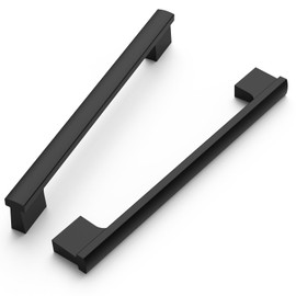 ROMATEE 10 Pack 7 Inch(177mm) Cabinet Pull Matte Black Kitchen Cabinets Handles Black Cabinet Hardware for Cupboard Kitchen Pulls for Cabinets Drawer Handles