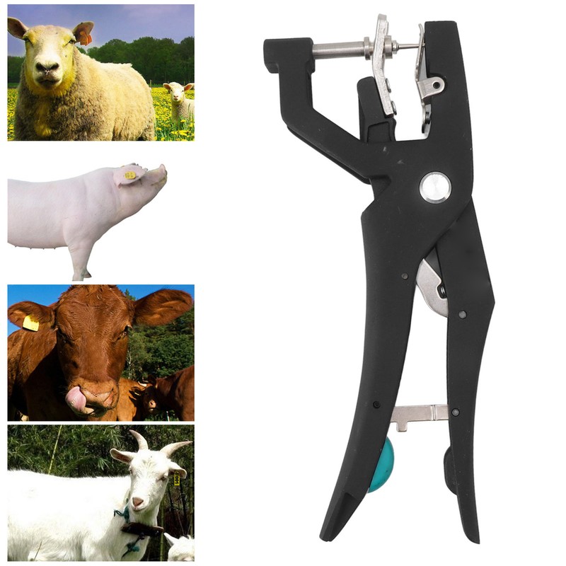 Livestock Ear Tag Applicator Alloy Steel Automatic Rebound Hydraulic Ear