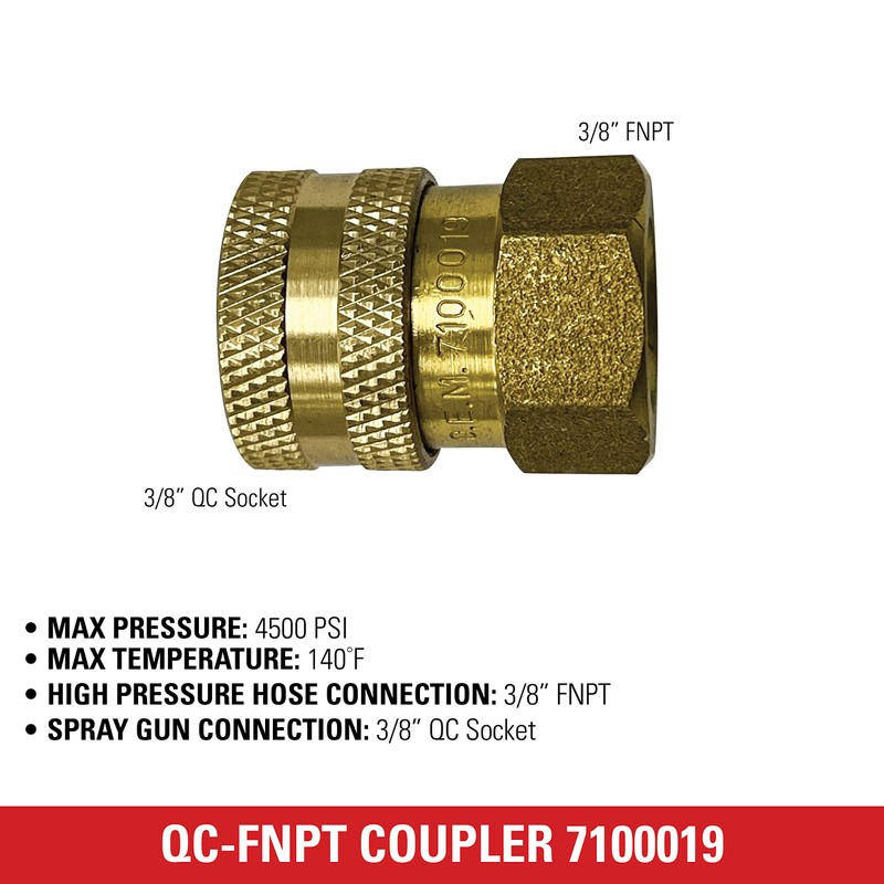 Simpson Cleaning 7100019 Replacement QC Socket for Pressure Washer Hoses