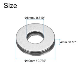 QUARKZMAN NTA512+2TRA Needle Bearing Thrust Bearing with Bearing Washers 8mm Bore Diameter 19mm OD 4mm Overall Thickness for Lawn Mower Truck Power Steering