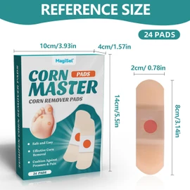 Corn Removal Pads, Hühneraugen Pflaster, Entferner Hühneraugen für Füße, Beruhigung und Fußpflege Hartnäckige Hühneraugen Entfernen Fußsohle, Schmerzlinderung Hühneraugen, Schutz gegen Reibung, 24pc