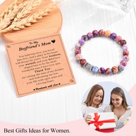 FIEEFX Gifts for Boyfriends Mom Mothers Day Christmas Valentines Day Easter Birthday Gifts Stocking Easter Basket Stuffers Beaded Bracelet Jewelry Gifts for Boyfriends Mom Women