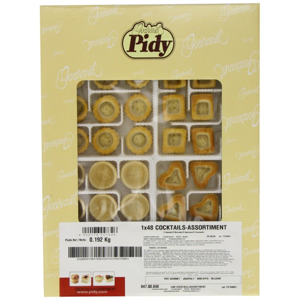 Pidy Cocktail Assortment Mini Puff Pastry - 48 Pieces