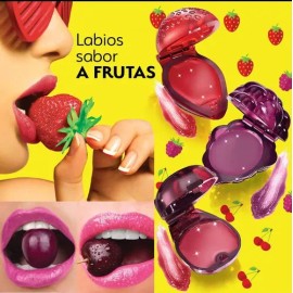 Brillo Labial De Frutas Aroma Sabor Color Hidratante Pack                                                                                             