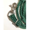 Unbranded Barrel Reins With Grip Knots Hand Braided Kelly Green