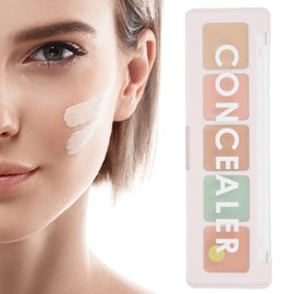 Paleta de Correctores de 5 Colores, Cobertura Duradera, Resistente Al Agua, Ilumina la Piel, Cubre las Ojeras, Oculta las Espinillas, Embellece la Piel Rojiza, Unifica el Color