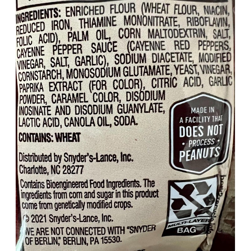 Snyder of Hanover Hot Buffalo Wing Pieces 2.25 Oz (Pack