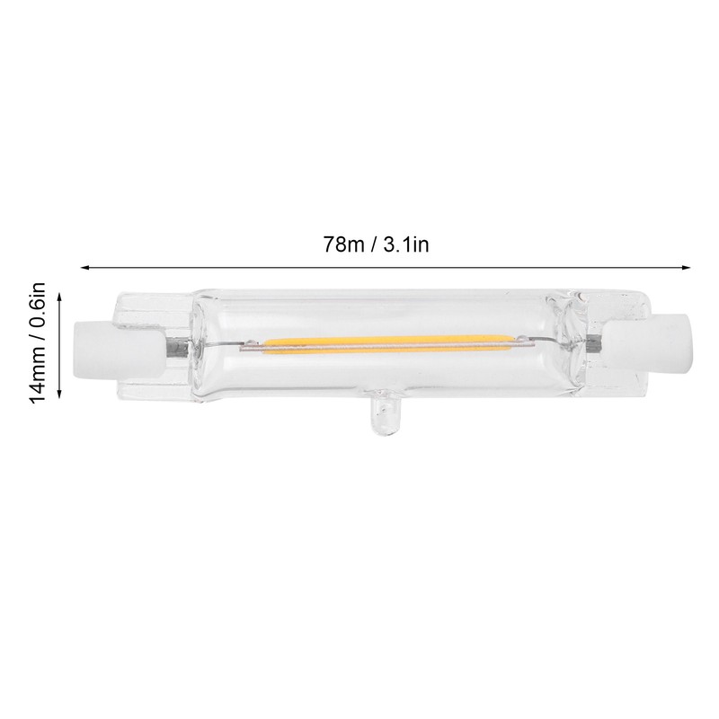 2Pcs R7S COB Bulb 5W 78mm Highlight Double Ended Flood