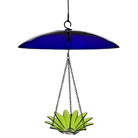 Mosaic Birds M382-200-15 Cobalt Blue Glass Baffle Dome