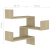 Wall Corner Shelf Sonoma Oak 15.7"x15.7"x19.7" Engineered Wood Furniture,Shelving,Wall Shelves,Ledges