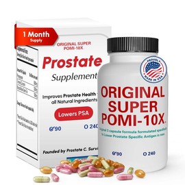 Orignal Super POMI 10X Prostate Support Supplement for Men - Herbal Formula with Pomegranate, Turmeric, and Green Tea - Supports Prostate Function and Promotes Urinary Comfort - 90 Count