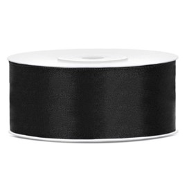 25 Metres Satin Ribbon Black 38 mm Black Ribbon Satin Decorative Ribbon Black Gift Ribbon Decorative Mourning Wedding Ribbon