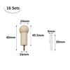 通用 16 Pcs Wall Hooks Rack Wall-Mount Wooden Coat Hooks