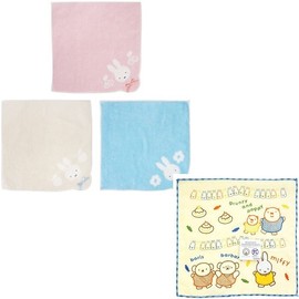 Miffy scalloped mini towel hand towel handkerchief pink