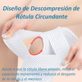 Yuogoer Rodillera Ortopedica, Rodillera Deportiva con Estabilizadores Laterales, Rodilleras de Compresión, Rodillera Ortopedica para Rodillera Soporte Menisco y Ligamentos,Rodilleras Gym Blanco