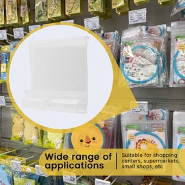 Wisboey Pack of 100 Clear Plastic Shelf Holders Ticket Holder Retail Price Goods Holder (6 x 4 cm)