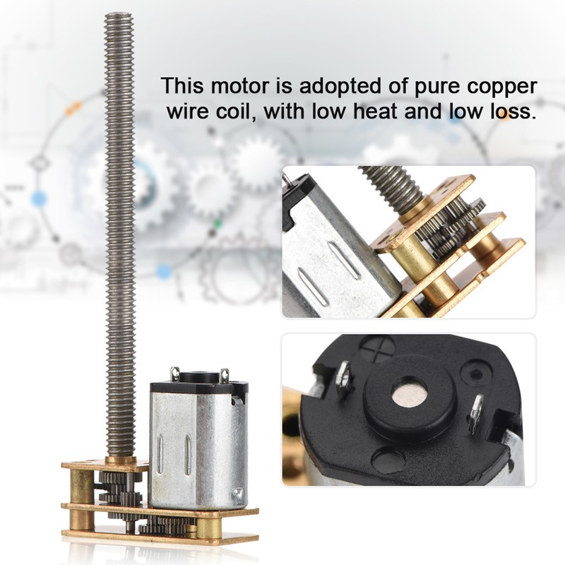 1024GA20 DC 6V/12V Thread Flip N20 Gear Motor M4 x
