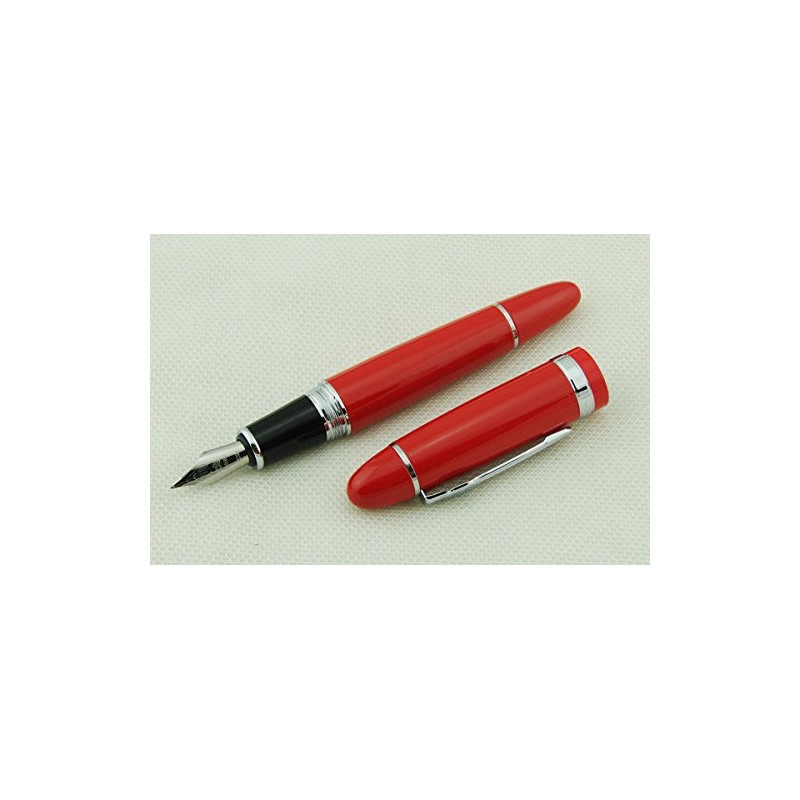 Jinhao 159 - Pluma estilográfica roja con convertidor de tinta