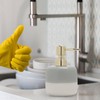 Asashizen Ceramic Soap Dispenser Grey and White Two Tone with