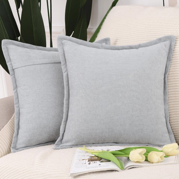 Madizz Fringe Chenille Cushion Covers Set of 2 Super Soft