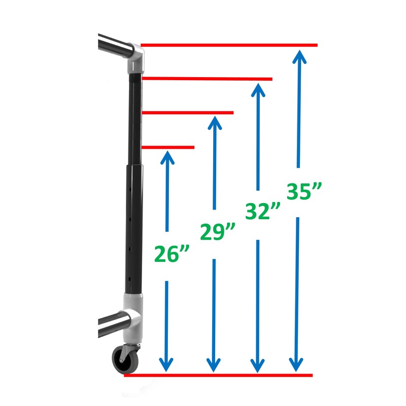 Karben Skater-Aid, Adjustable Height Roller Skate Trainer, Red