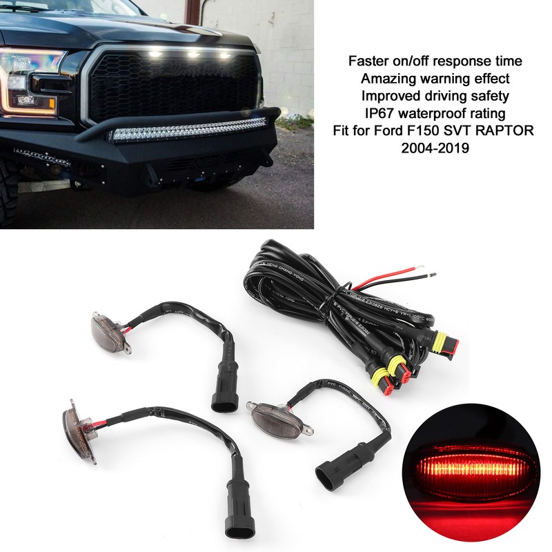 LED Front Grille Running Light Smog Warning Lamp Fit for