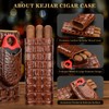 KEJIAR Cigar Travel Case Leather Cigar Humidor with Multifunctional Cigar