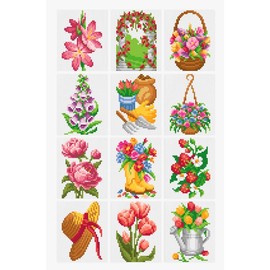 Pretty Little Gem Mini Diamond Painting Kit:_Garden Set