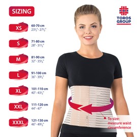 Atmungsaktiv Postpartum Gürtel / Postoperative Binder Bauch Band Elastische 24 cm X-Large Beige