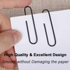 Vinaco Paper Clips Black, 100 Pack Large Paper Clips 2