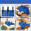 41 Pieces Wood Dowel Jig Kit, 6/8/10mm Precision Drill Guide,