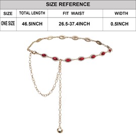 ILuvatar White Glass Diamond Chain Metal Belt - Women's Western Style Dress Belt with Prism Decoration