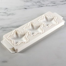 Jumbo Ravioli Molds- 2.5" Christmas Stars- Homemade Filled Pasta Maker- 2 pc Tray & Press makes 3 Raviolis, Easy to Use & Clean - Add Fun to Your Next Italian Pasta Dinner Night, Stocking Stuffer Gift