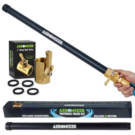 Watering Wand 22" L x 1" W Heavy Duty Garden Watering Wand For Garden Hose with Anti-clog Water Break - Hose Watering Wand Can Be Used with Standard 3/4"Garden Hose with 3/4-1" Adapter Included