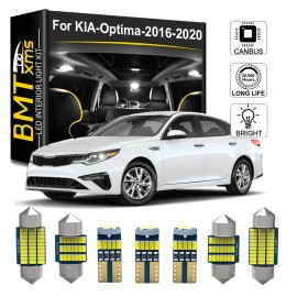 BMTxms 11x White Interior LED Light Bulbs Package Kit for Kia Optima 2016-2020