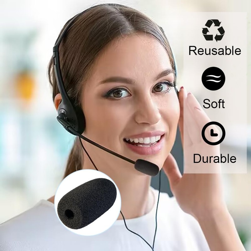 L Foam Microphone Windshield Kit, Sponge Covers for Improved Sound