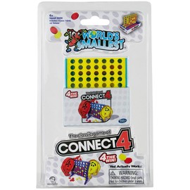 World's Smallest Connect 4 Board Game, Miniature Classic Game with Grid, Case & Tokens, Fun for All Ages, Family Games for Kids, Perfect for Stocking Stuffers, Easter Baskets, Party Favors, Ages 6+