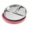 3-Pack Stainless Steel Divided Suction Plates for Kids – 3-Section