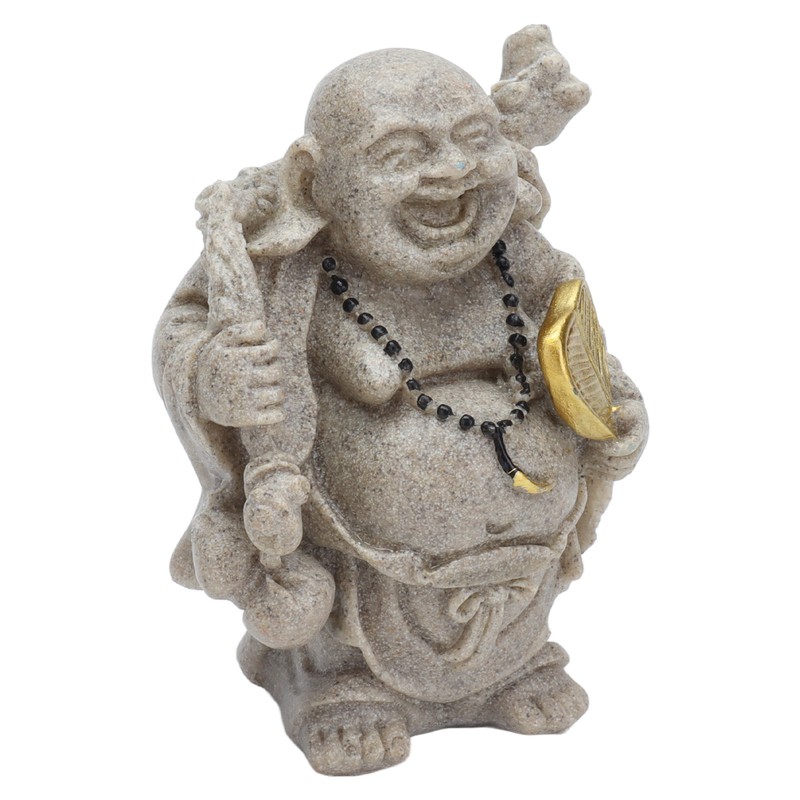 Buddha Statue Resin Mini 8cm Maitreya Laughing Buddha Figurine for