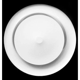 5" Round Air Vent Supply Grille with Sponge Gasket and Mounting Frame - HVAC Vent Duct Register Cover [Outer Dimensions: 7"]