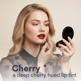 dearcloud Color Crush Lip Tint – Lip Gloss for Women – Tinted Lip Balm with Squalane – Cherry (0.13 oz)