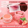 4 piezas de tarro de miel de labios de fresa