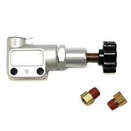 Aluminum/Steel Knob Adjustable Disk Brake Proportioning Valve Knob Style Compatible with W-ilwood 260-12627 260-8419 (M10 x 1.0 BF inlet)