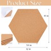 Framendino, 5 Pack Hexagon Cork Board Tiles Wall Large Self