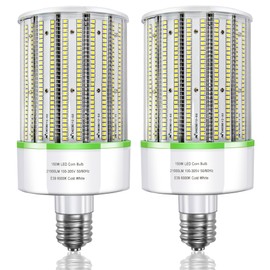 TJBB 2 Pack 150W E39 Large Mogul Base LED Corn Cob Light Bulb, 21,000 Lumens 5000K Daylight, 800W MH/HPS Replace for Garage Warehouse High Bay Parking Lot Lighting