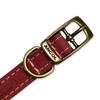 Ancol Timberwolf Leather Collar Raspberry, 26-31 cm, Size 2