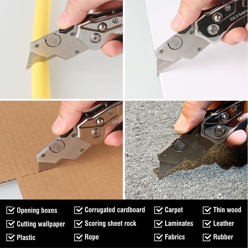 Olympia Tools 33-125 Turbofold Stainless Steel Utility Knife