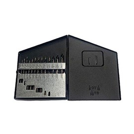 Norseman 22863 1/16 in. - 1/4 in. Black and Gold Oxide Hi-Molybdenum Steel Drill Bit Set, 13-Piece , Grey